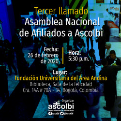 Citación a Asamblea nacional de afiliados a Ascolbi