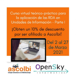 Curso virtual teórico-práctico para la aplicación de las RDA en Unidades de Información - Parte I