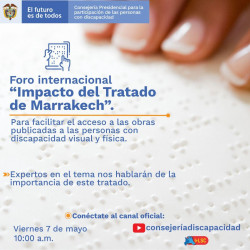 Llamado a la participación en foros públicos sobre el Tratado de Marrakech