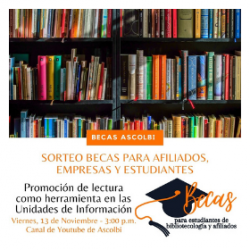 ¡No te pierdas el sorteo de la Beca del Curso en línea: Promoción de lectura como herramienta en las Unidades de Información!