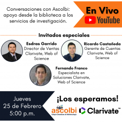 Conversaciones con Ascolbi: apoyo desde la biblioteca a los servicios de investigación.