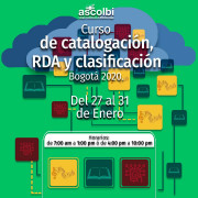 Curso de catalogación, RDA y clasificación, Bogotá 2020. 